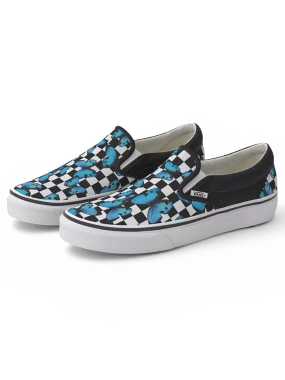 Vans Checkerboard Butterfly Slip On Sneakers